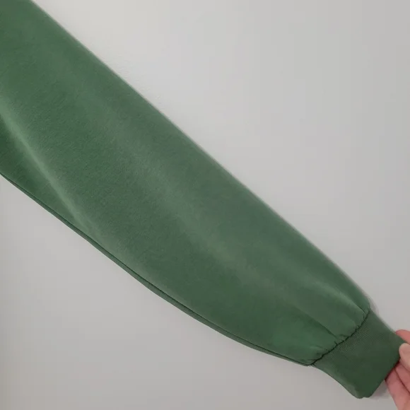 Athleta Seasoft Willow V Neckline Pullover Sweatshirt Green Modal Size XS Comfy - Picture 6 of 11